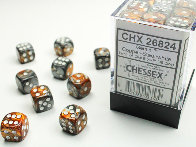 Chessex Gemini 12mm d6 Dice Set