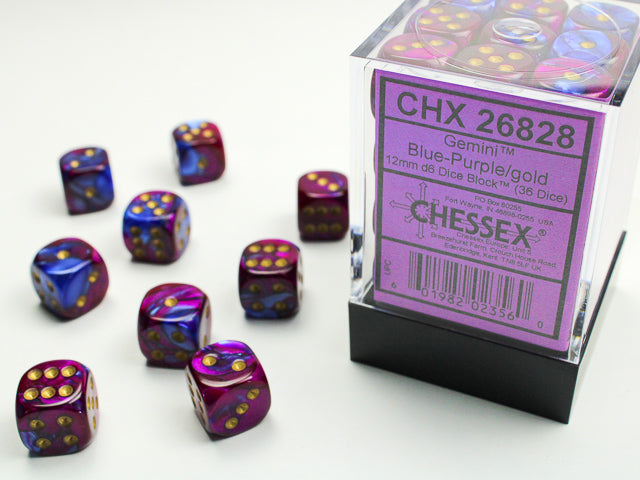Chessex Gemini 12mm d6 Dice Set