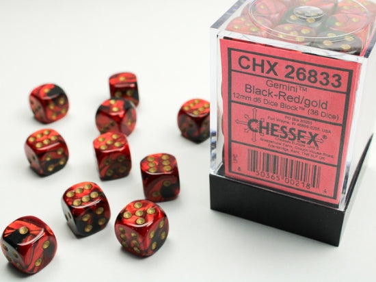 Chessex Gemini 12mm d6 Dice Set