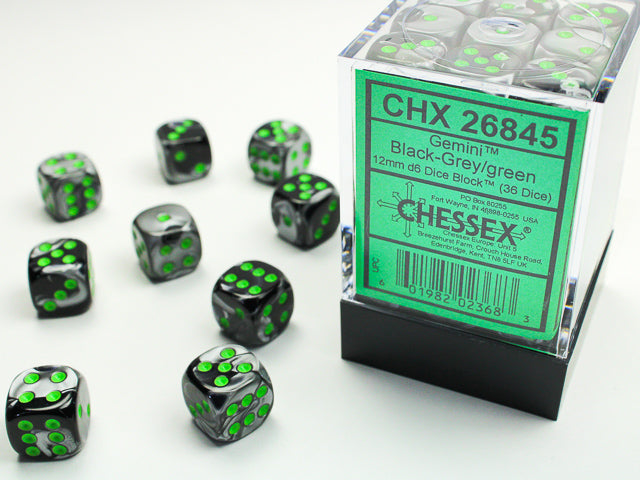 Chessex Gemini 12mm d6 Dice Set