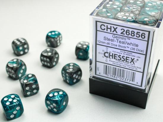 Chessex Gemini 12mm d6 Dice Set