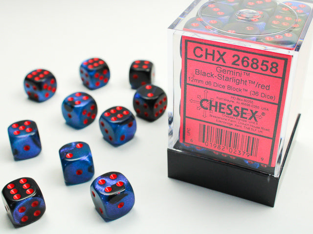 Chessex Gemini 12mm d6 Dice Set