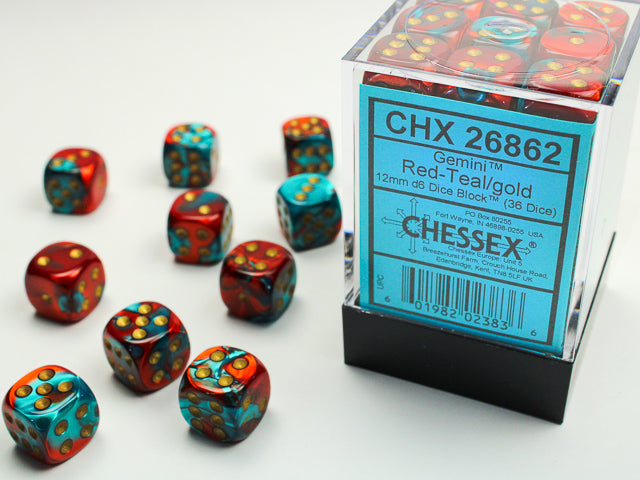 Chessex Gemini 12mm d6 Dice Set