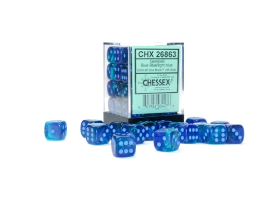 Chessex Gemini 12mm d6 Dice Set