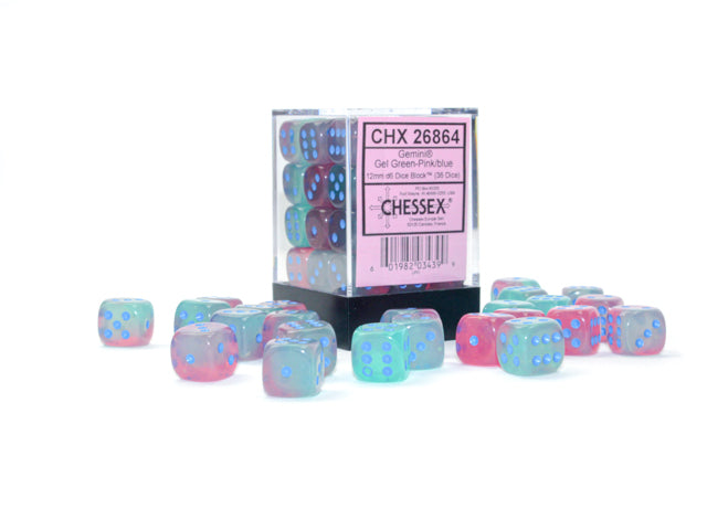 Chessex Gemini 12mm d6 Dice Set