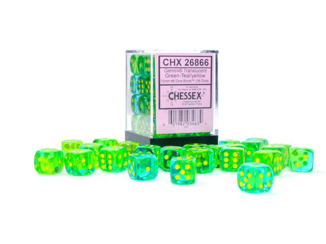 Chessex Gemini 12mm d6 Dice Set