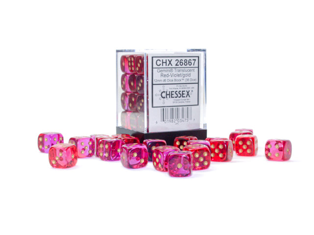 Chessex Gemini 12mm d6 Dice Set