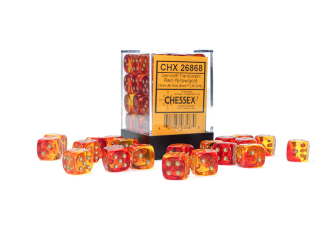 Chessex Gemini 12mm d6 Dice Set