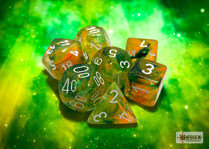 Chessex Nebula Spring/white Polyhedral 7-Dice Set