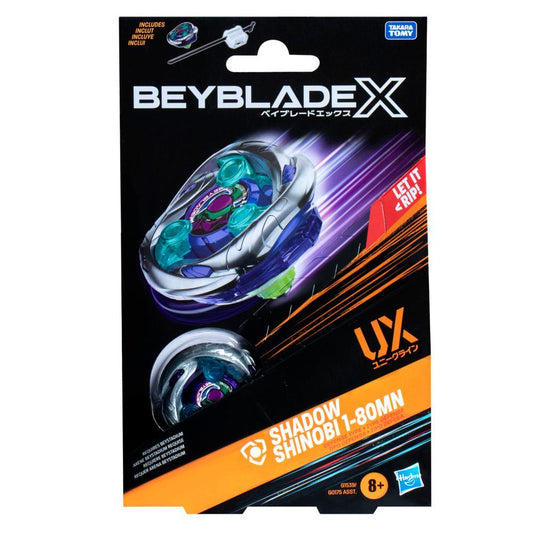Beyblade X Shadow Shinobi 1-80MN UX Starter Pack Top and Launcher