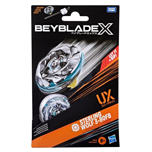 Beyblade X Sterling Wolf 3-80FB UX Starter Set w/Stamina Top & Launcher