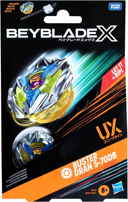 Beyblade X Buster Dran 5-70DB UX Starter w/Stamina Type Top & Launcher