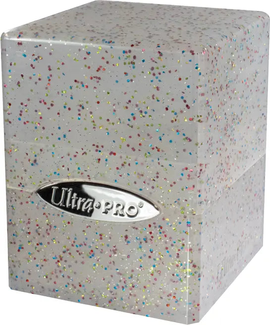 Ultra Pro Deck Box-Satin Cube Glitter Clear
