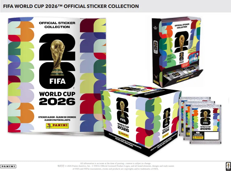 2026 Panini World Cup Soccer Stickers (25 Packs)