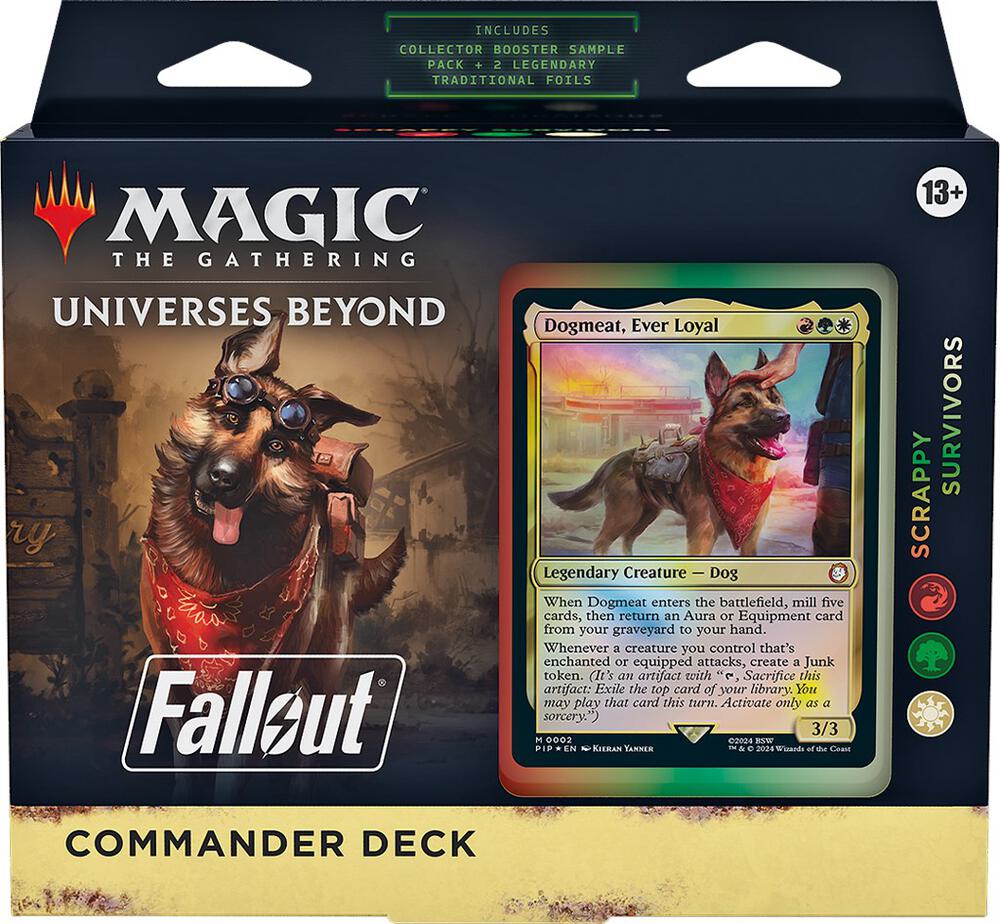 Magic the Gathering Universes Beyond: Fallout - Scrappy Survivors Comm Wolf Den Gaming Magic the Gathering Universes Beyond: Fallout - Scrappy Survivors Comm Wolf Den Gaming