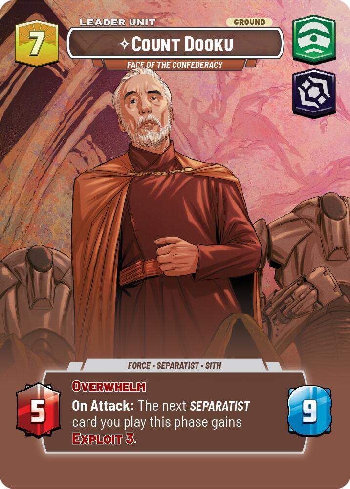 Count Dooku - Face of the Confederacy (Showcase) (Back)