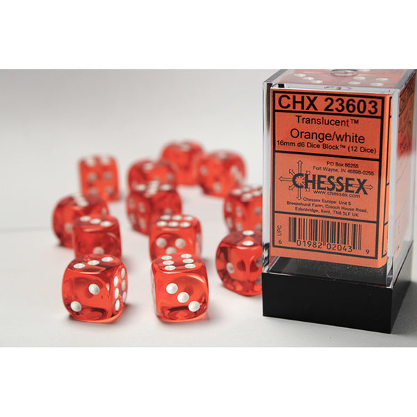Chessex 16mm 12d6 Translucent Dice