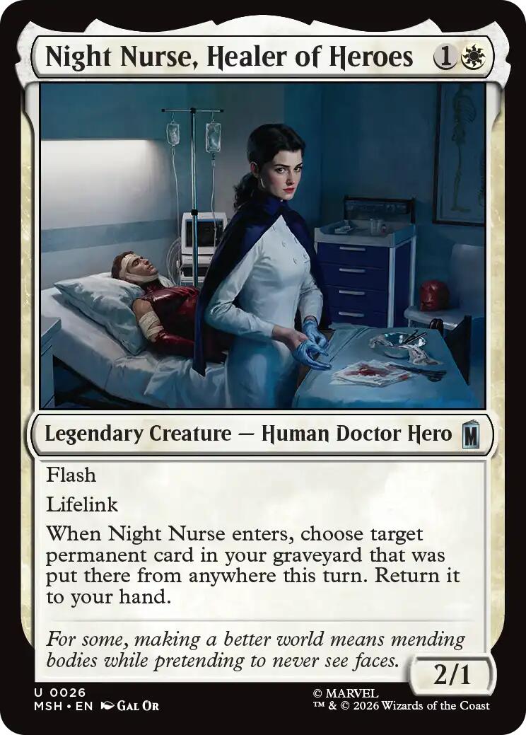 Night Nurse, Healer of Heroes