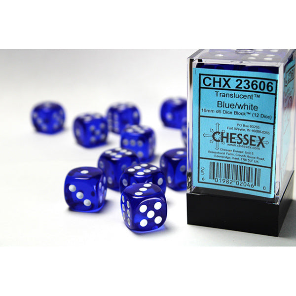 Chessex 16mm 12d6 Translucent Dice