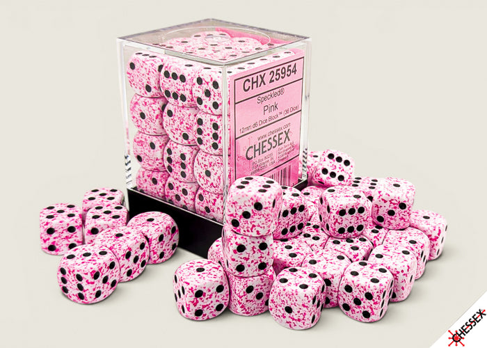 Chessex: 36CT Speckled Pink 12mm D6 Dice Cube