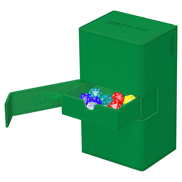 Ultimate Guard Deck Case: Twin Flip´n´Tray 200+ Standard Size Monocolor- Green