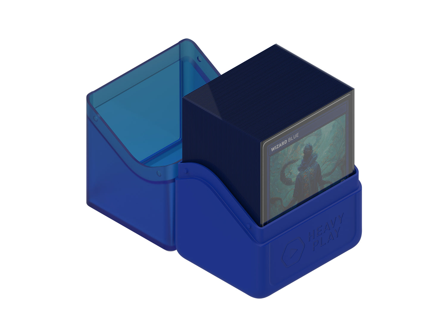 Heavy Play RFG Deck Box 80 Double Sleeved Wizard Blue
