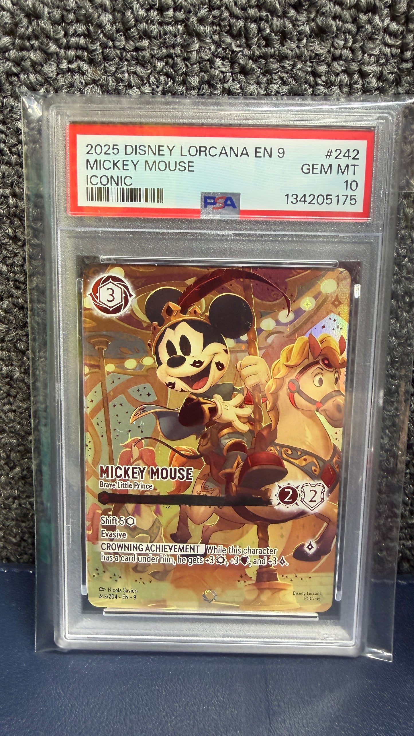 Disney Lorcana Mickey Mouse Iconic PSA 10