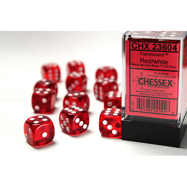 Chessex 16mm 12d6 Translucent Dice