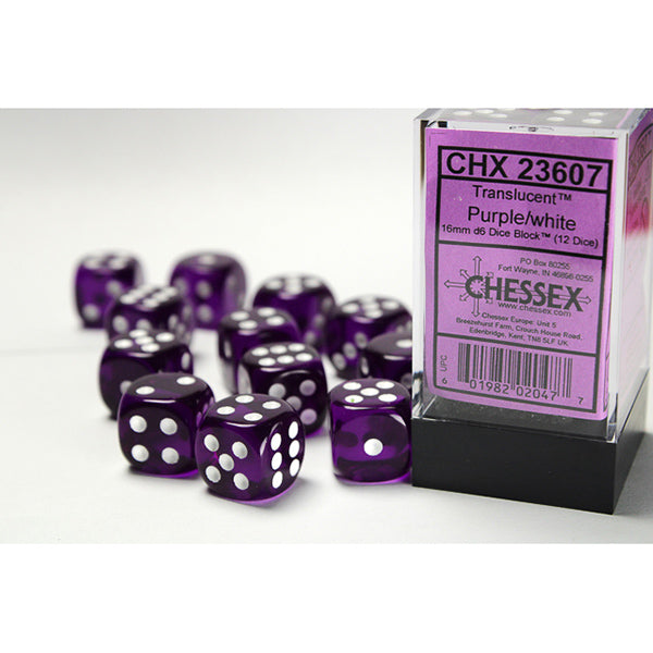 Chessex 16mm 12d6 Translucent Dice