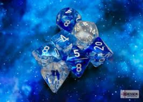 Chessex Nebula Dark Bule/white Polyhedral 7-Dice Set