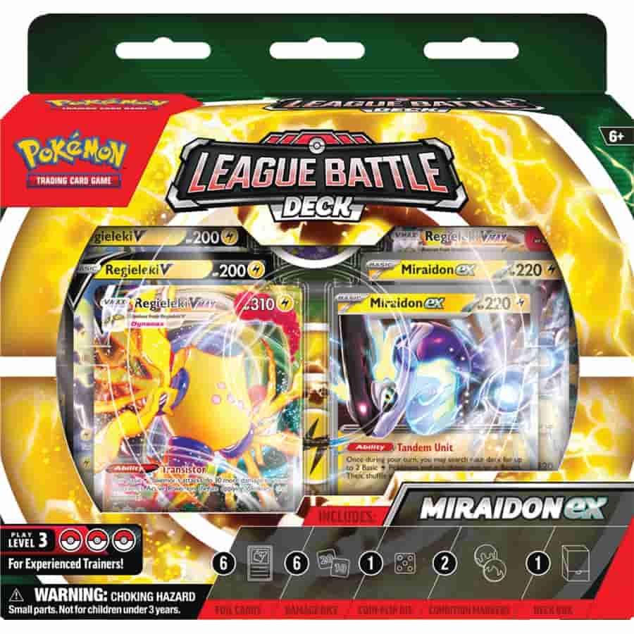 Pokemon TCG: Miraidon ex & Regieleki VMAX League Battle Deck Wolf Den Gaming Pokemon TCG: Miraidon ex & Regieleki VMAX League Battle Deck Wolf Den Gaming
