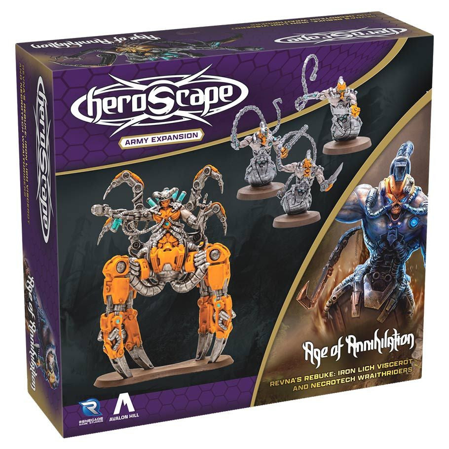 Heroscape: Revna’s Rebuke: Iron Lich Viscerot and Necrotech Wraithriders Army Expansion