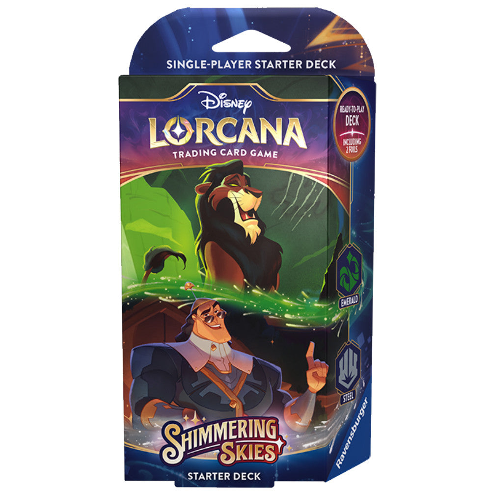 Disney Lorcana: Shimmering Skies Starter Deck - Emerald/Steel Disney Lorcana: Shimmering Skies Starter Deck - Emerald/Steel