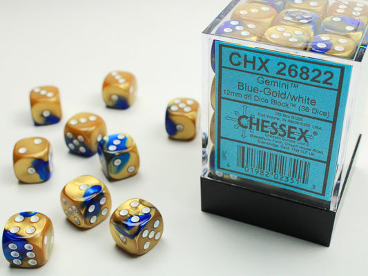 Chessex Gemini 12mm d6 Dice Set