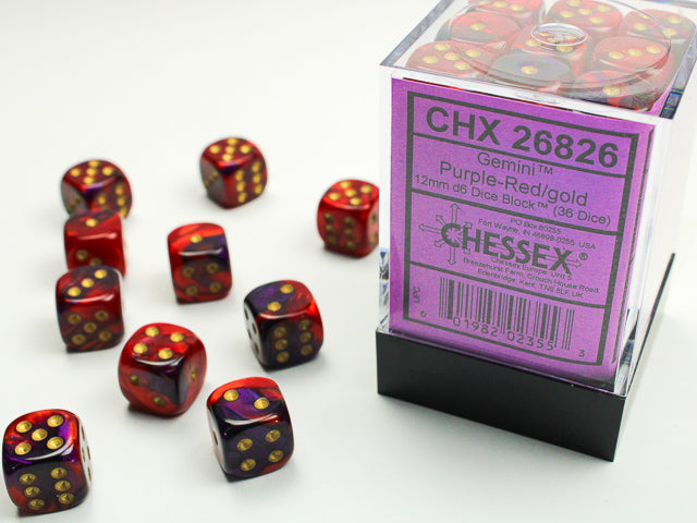 Chessex Gemini 12mm d6 Dice Set