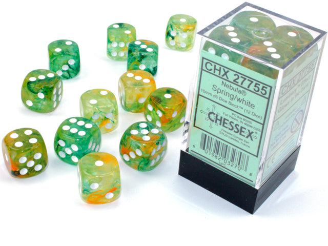 Chessex Nebula 16mm d6 Dice (12 Dice)