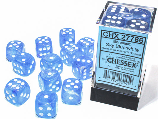 Chessex Borealis 16mm 12d6 Dice Set