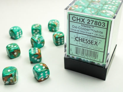 Chessex Marble 12mm d6 Dice Set
