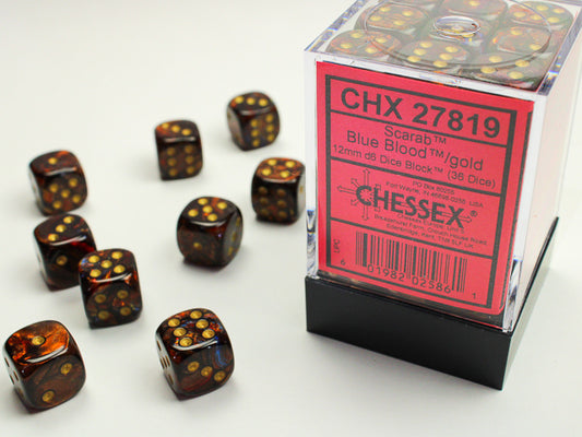 Chessex Scarab 12mm d6 Dice Set