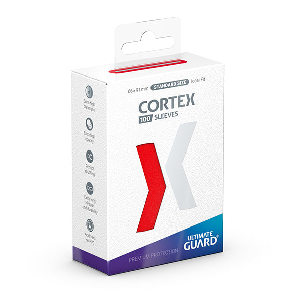 Ultimate Guard Card Sleeves: Cortex Standard Size- Glossy Red (100 ct.)