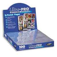 Ultra Ppo Page: 9-Pocket 2-1/2" X 3-1/2" Card PRO Silver Series (100)