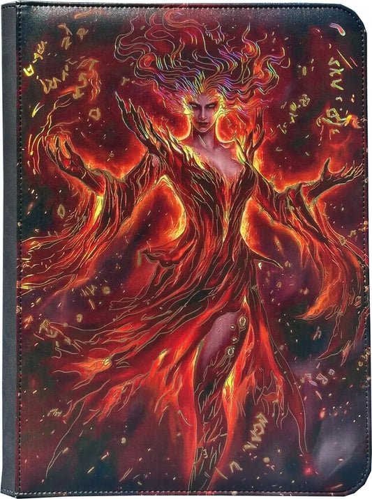 Maggot Labs™ 9-Pocket Zippered Binder: Red Sorceress