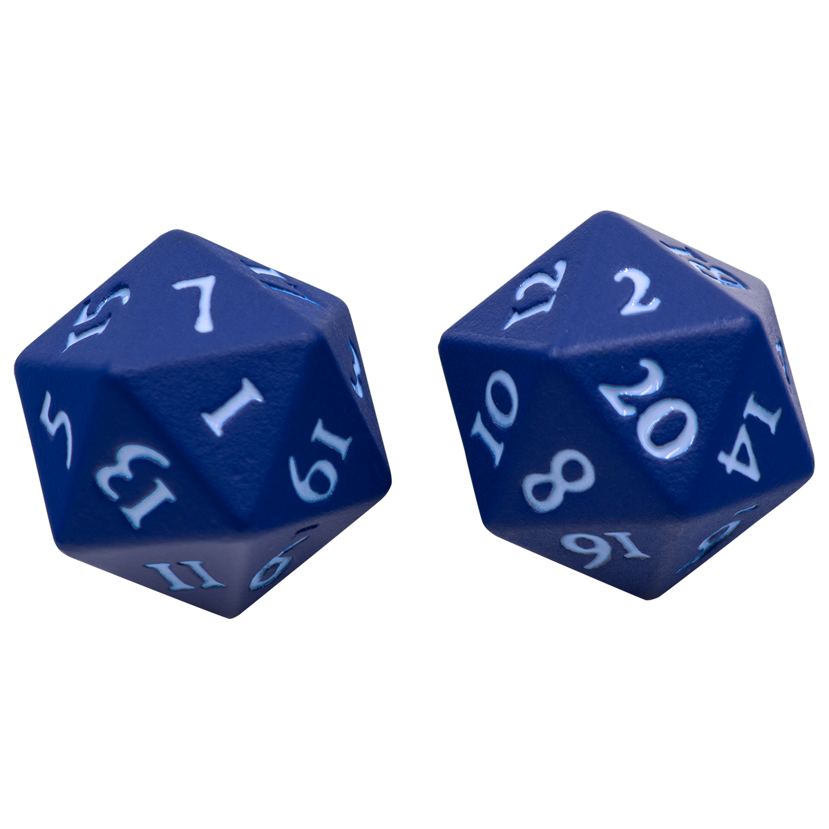 Ultra PRO Vivid Heavy Metal Dice - Blue - two 20-sided metal dice