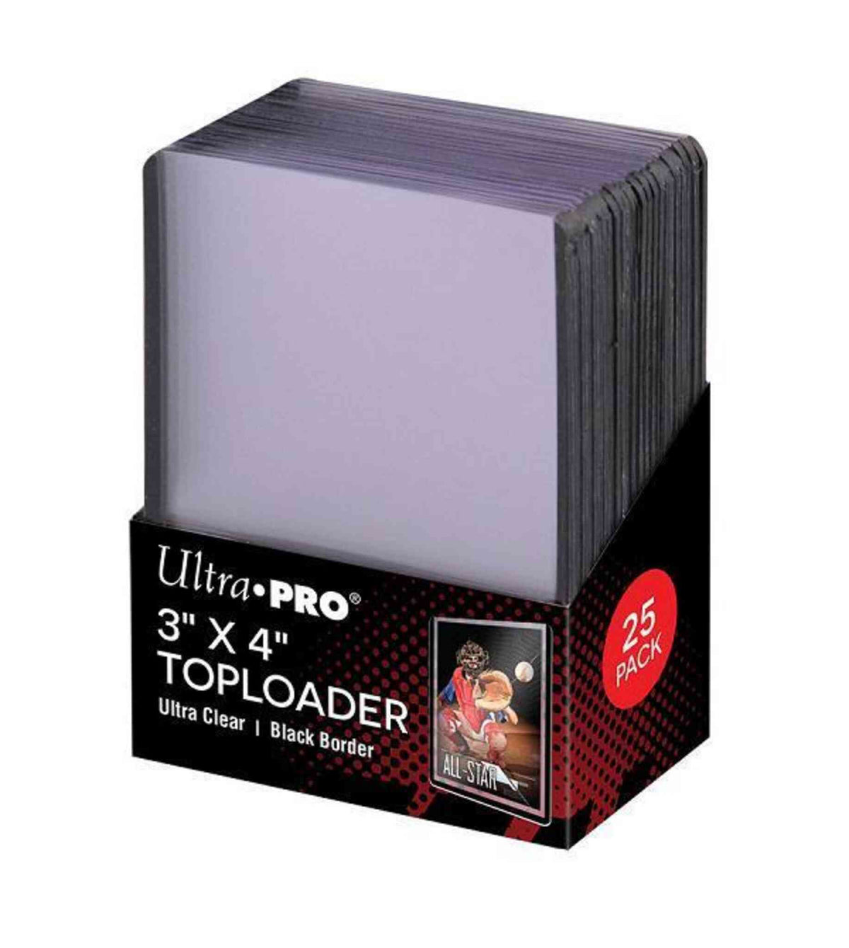 Ultra Pro 3x4 black border toploaders 25ct