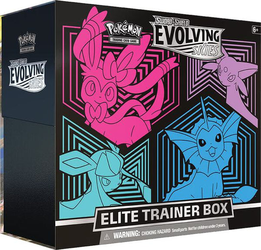 Pokemon TCG: Sword & Shield: Evolving Skies Elite Trainer Box [Glaceon/Vaporeon/Sylveon/Espeon] SEALED
