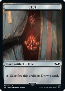 Astartes Warrior (001) // Clue Double-Sided Token (Back)
