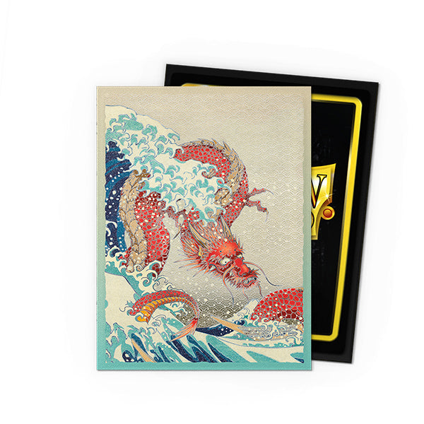 Dragon Shield Sleeves: Standard DUAL- Matte 'Great Wave' Art (100 ct.)