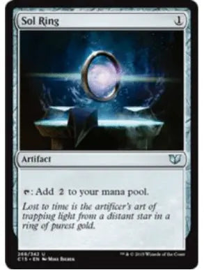 Magic: The Gathering Sol Ring Card Single Sided Fleece Throw Blanket