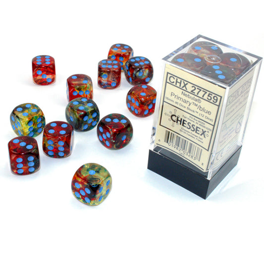 Chessex 16mm 12d6 Nebula Luminary: Primary/Blue