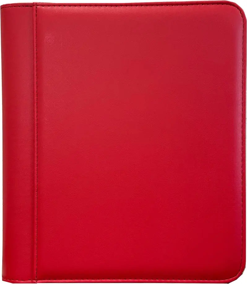 4-Pocket Zippered Toploader Binder - Leatherette